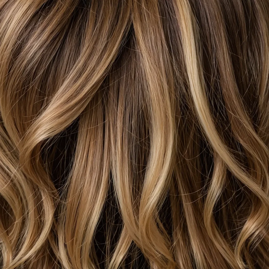 Multi‑Toned Balayage with Mixed Browns & Honey