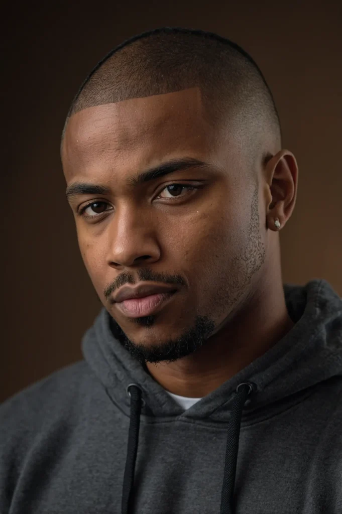 Low Fade Buzz CutBlack man with a smooth low