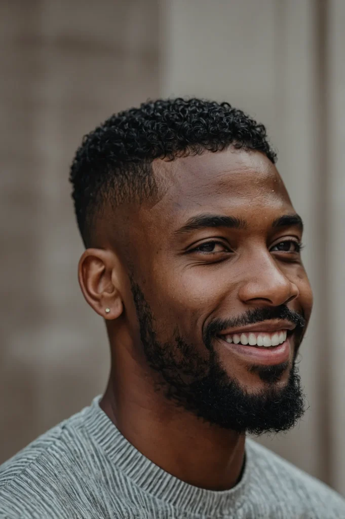 Low Fade Crew CutBlack man with low fade crew