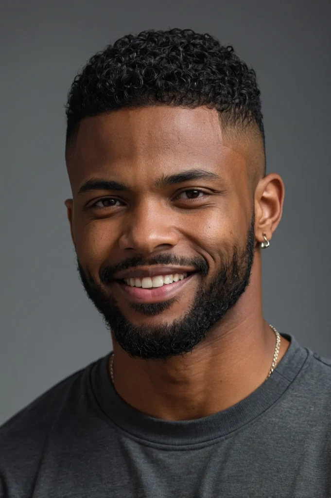 Low Fade Crew CutBlack man with low fade crew