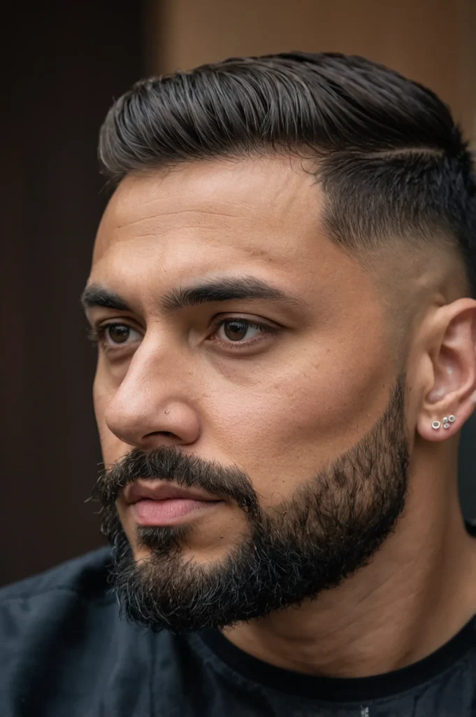 Low Fade EdgarWhite man with Edgar cut featur