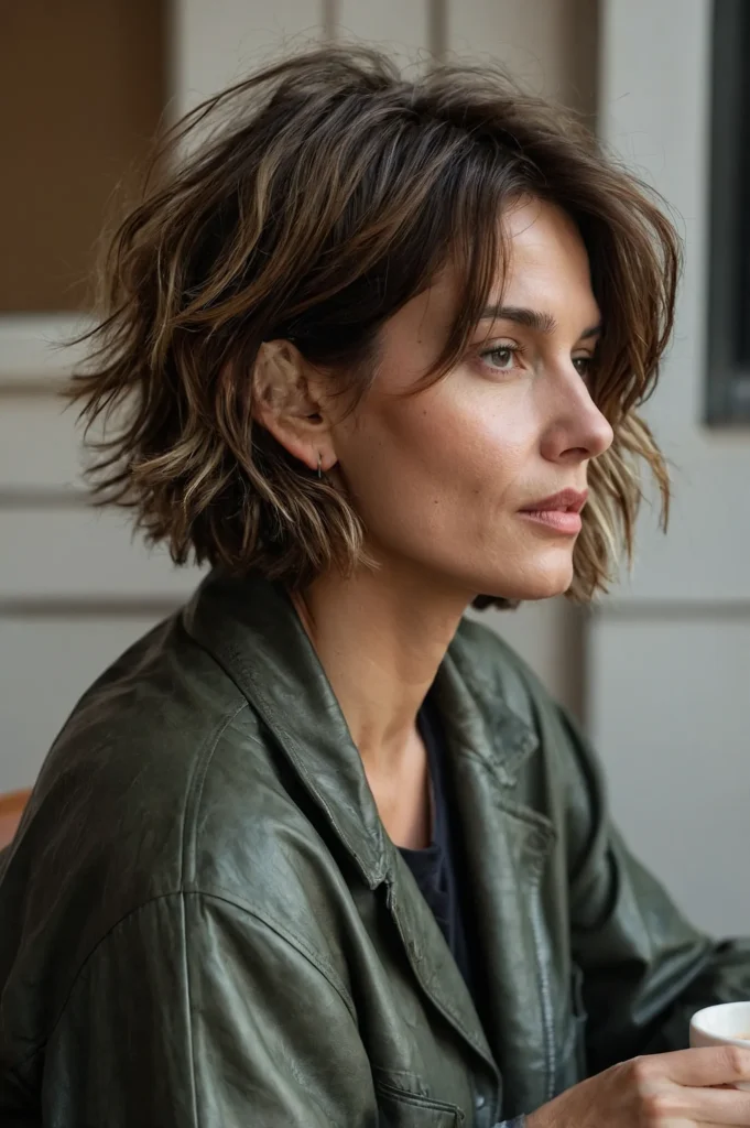 Messy French BobIntentionally tousled bob wit