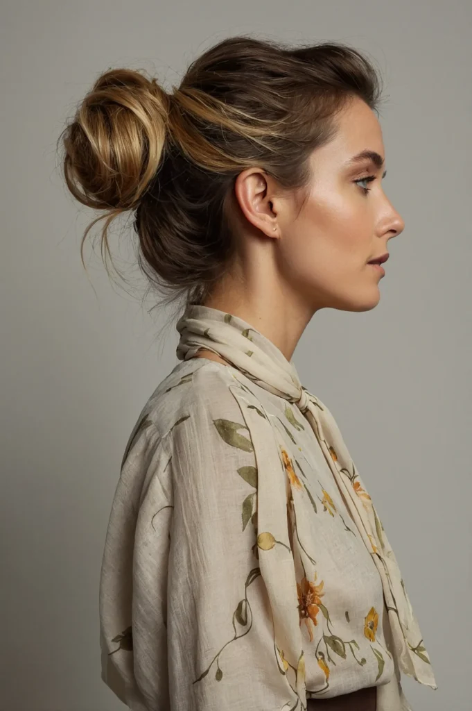 Messy Low Bun Chignon Bas DcoiffA loosely pin