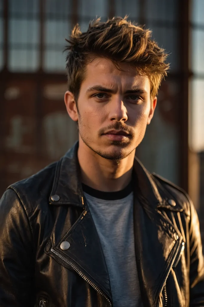 Messy Pixie CutWhite male model with messy to