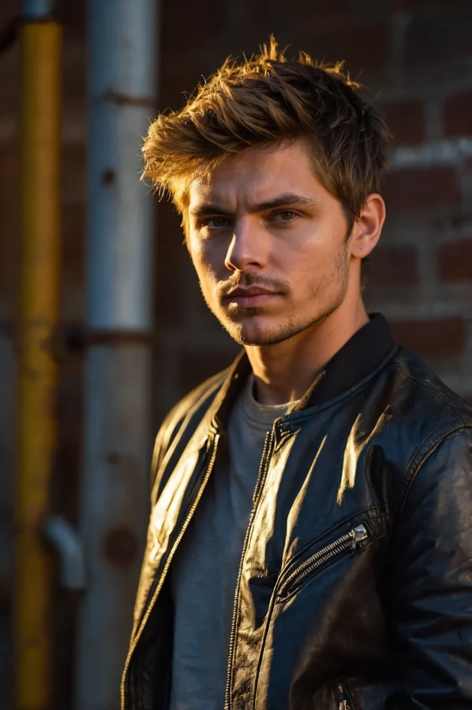 Messy Pixie CutWhite male model with messy to