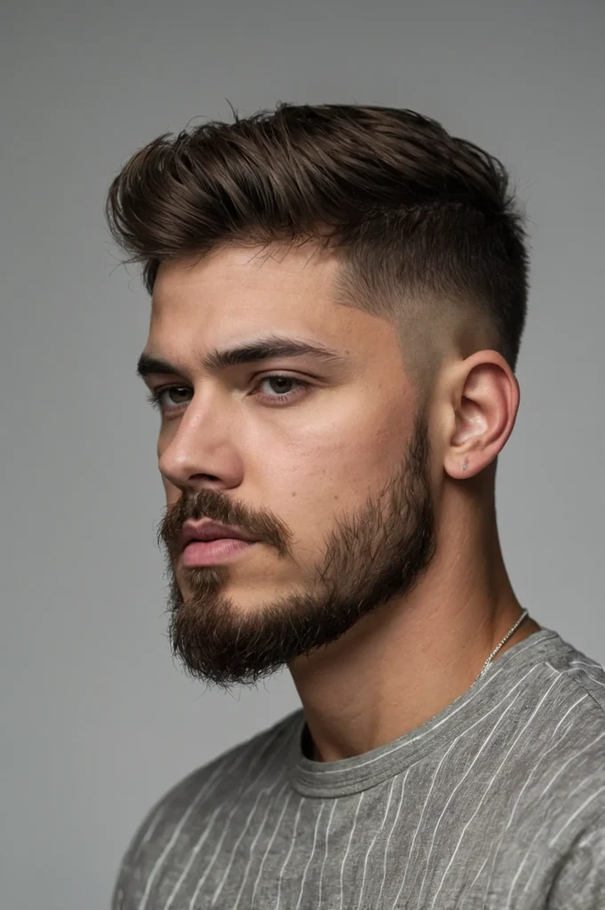 Mid Fade EdgarWhite man showing mid fade Edga