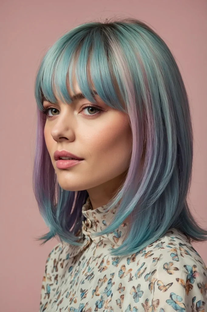 Modern butterfly haircut with long winged lay