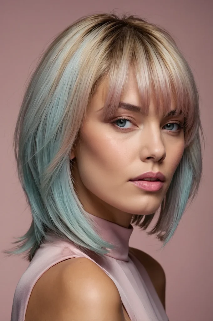 Modern butterfly haircut with long winged lay