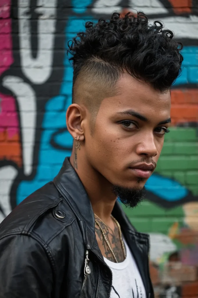Mohawk PixieA Black man with a short mohawkst