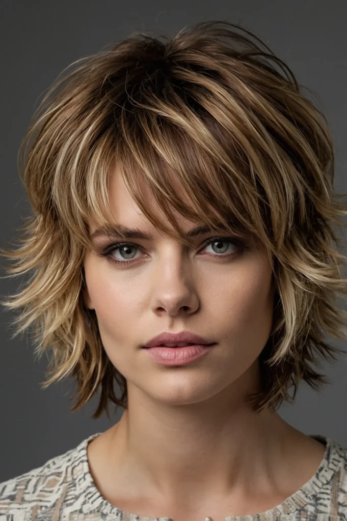 ShagInspired Front LayersA modern shag cut wi