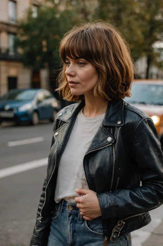 Shaggy French BobLayered bob with a slight s