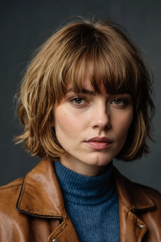 Shaggy French BobLayered bob with a slight s