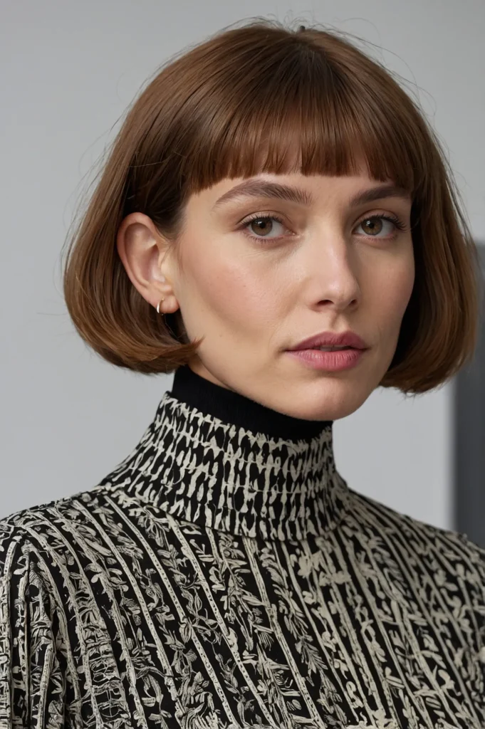 Short French Bob EarLengthVery short French b