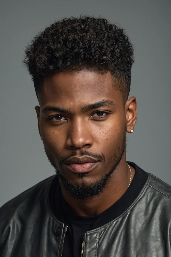 Short Wolf Cut with Taper FadeA Black man spo ()