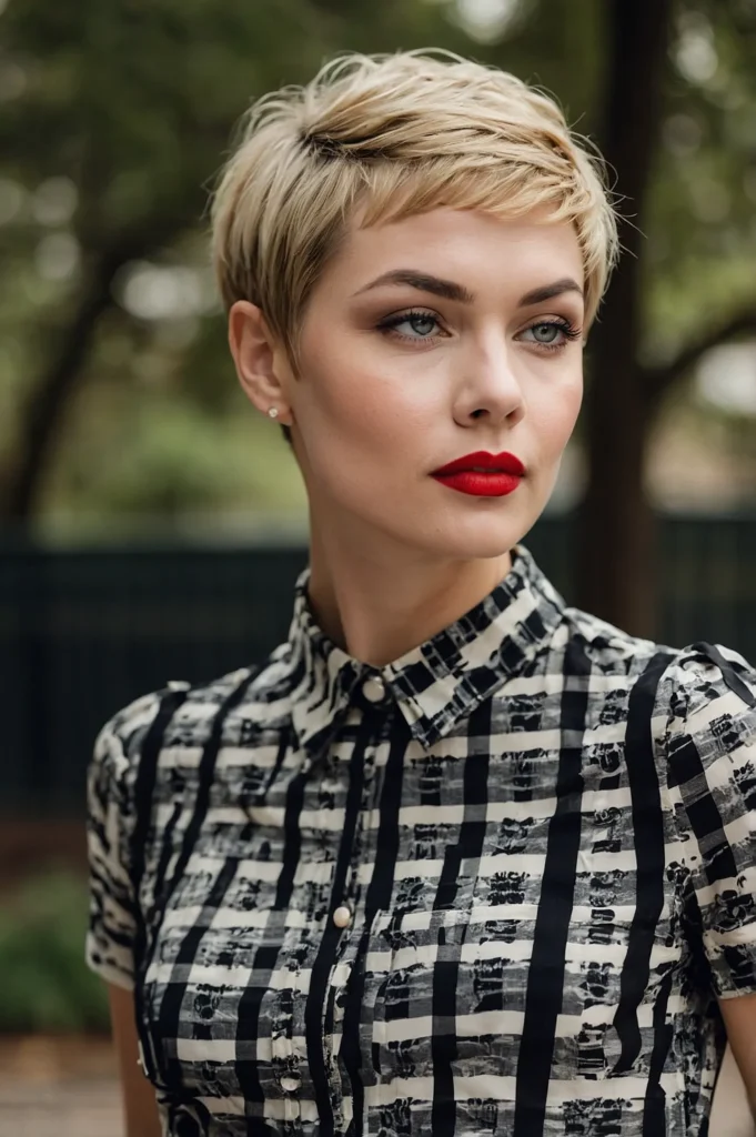 SideSwept Pixie CutShort pixie cut swept to o