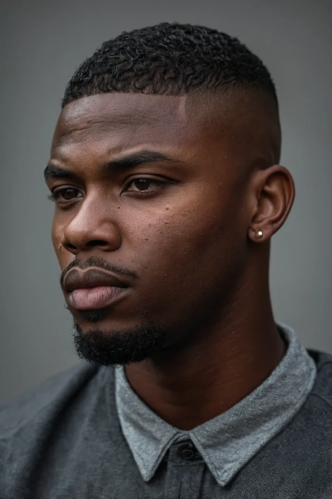 Skin Fade Crew CutBlack man with skin fade cr