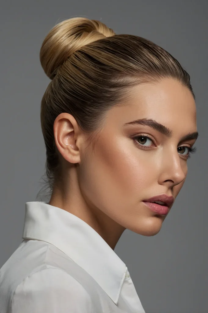 SlickedBack Low PonytailLow ponytail slicked