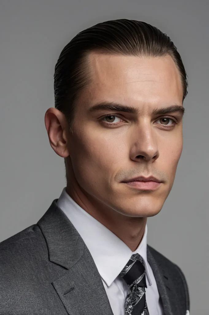 Slicked Edgar CutWhite man with slickedforwar