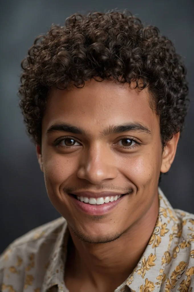 Soft Curly PixieA Black man with sponge curls