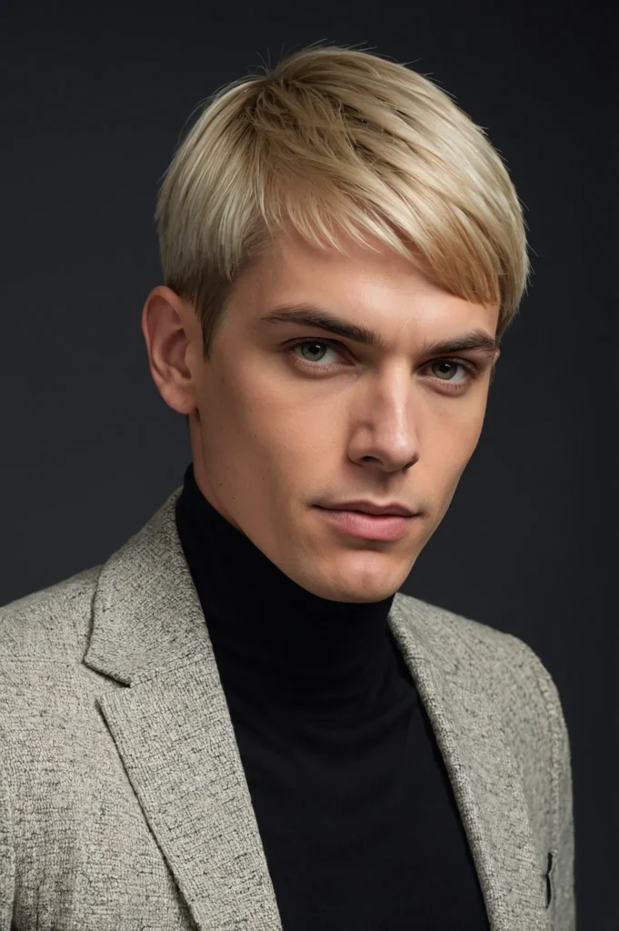 Straight Pixie CutWhite man with straight hai