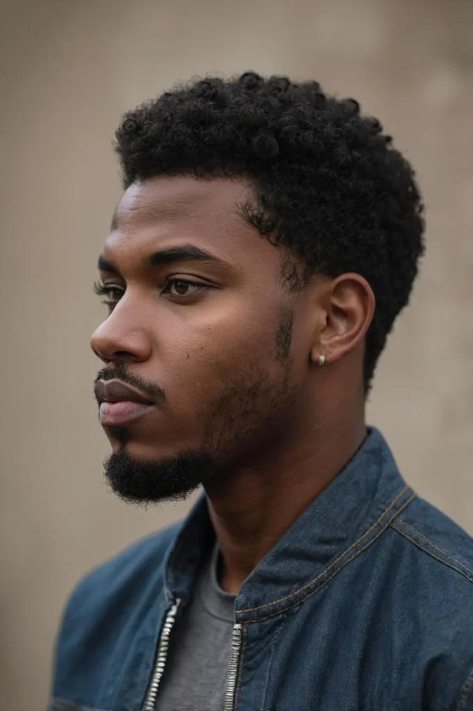 Tapered Afro PixieA Black man with a tapered