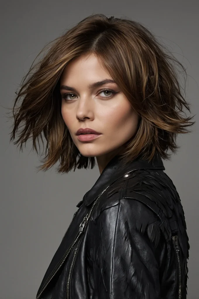 TextureRich Feathered BobHighly textured feat