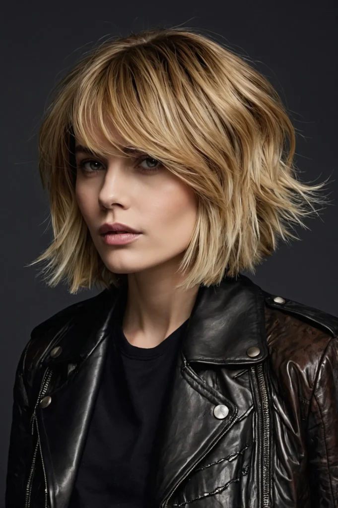 TextureRich Feathered BobHighly textured feat