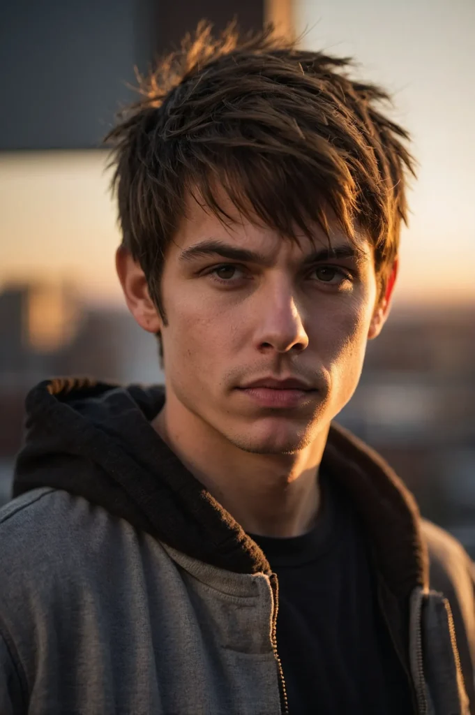 Textured Pixie CutWhite male with a choppy te