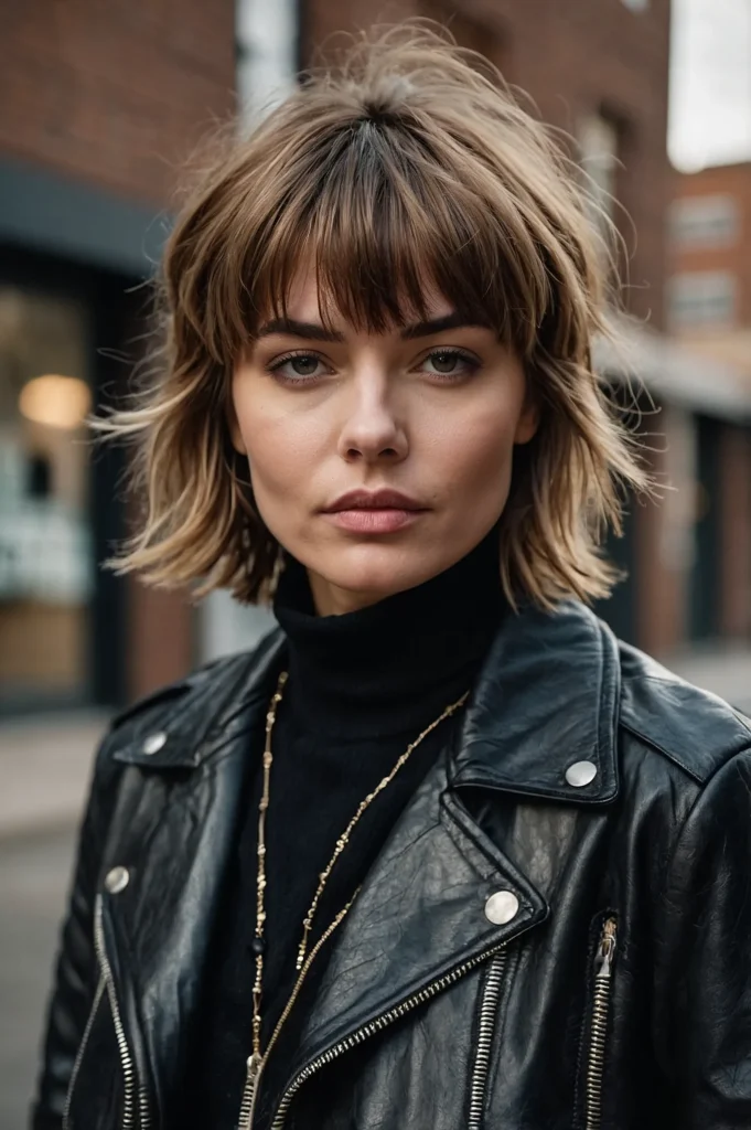Textured Shag with BangsLayered shag haircut