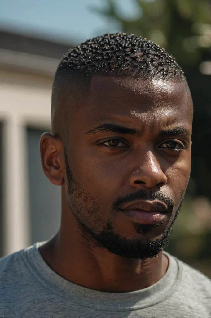 Twist Buzz Cut HybridBlack man with short twi ()