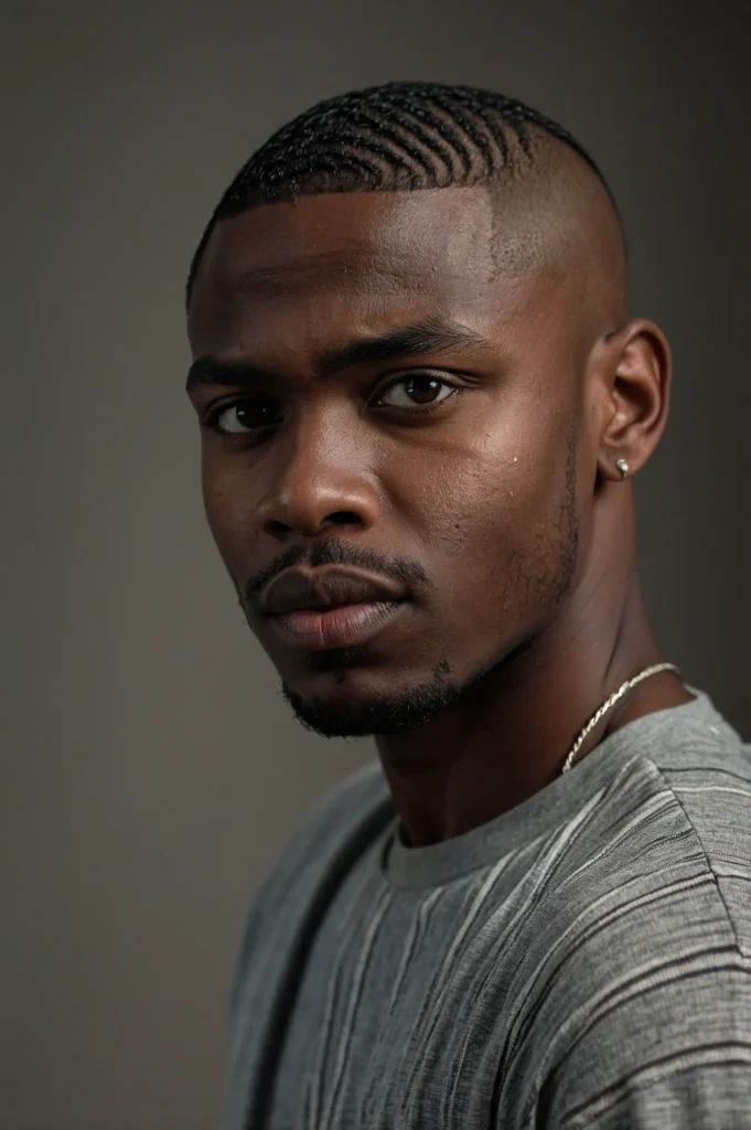 Twist Buzz Cut HybridBlack man with short twi ()