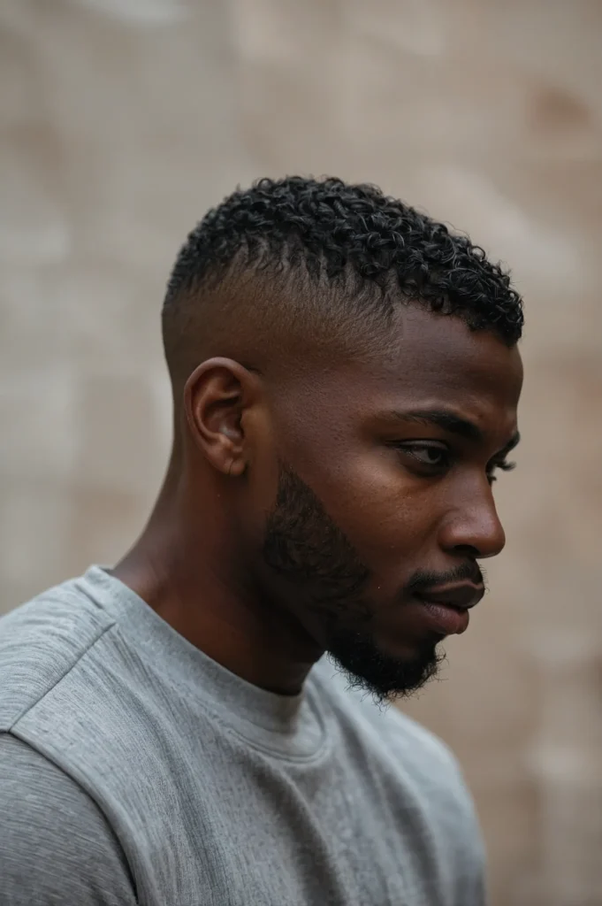 Twist Buzz Cut HybridBlack man with short twi