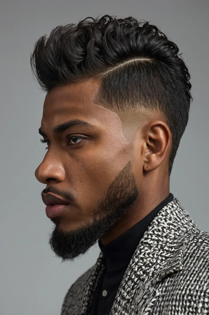 Twist Hawk Wolf CutA Black man with a twist h
