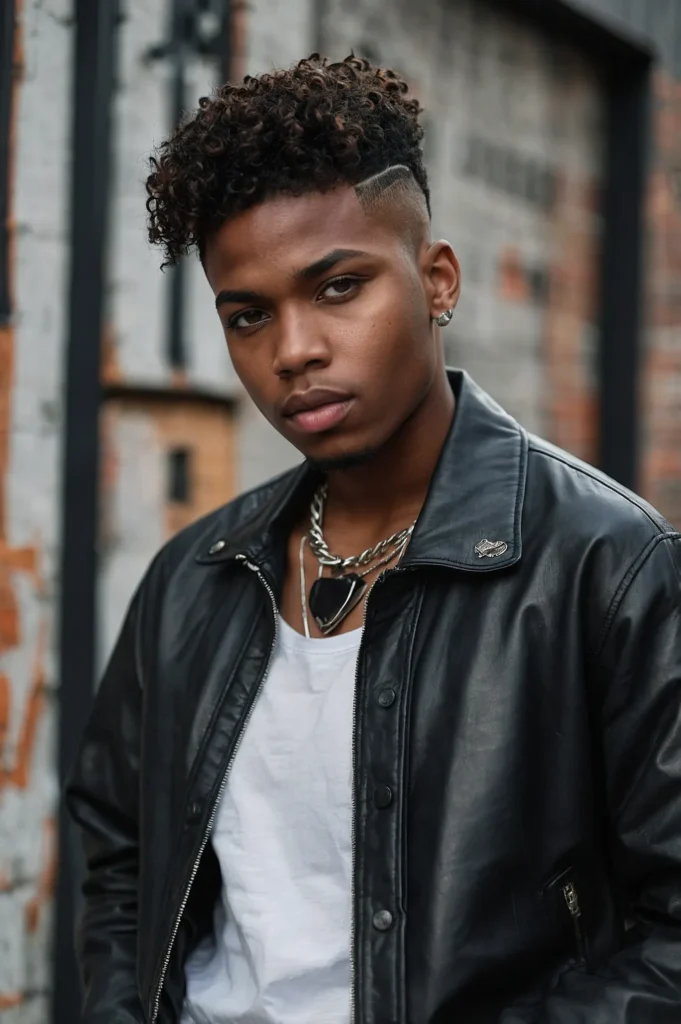 Undercut PixieA Black man with a pixie haircu