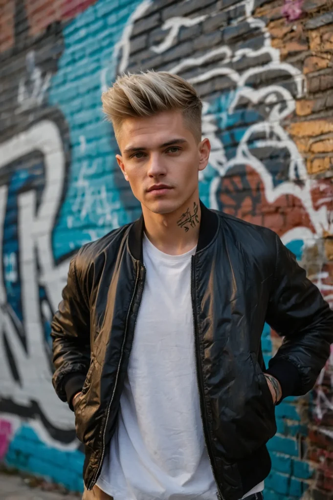 Undercut Pixie CutStylish white man with a di