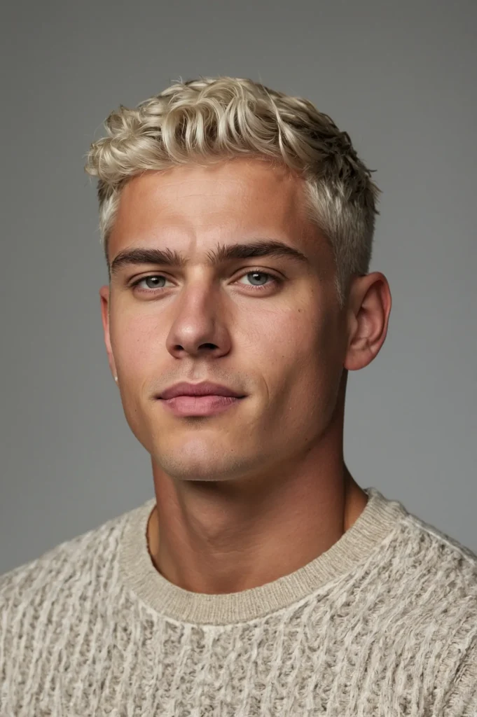 Wavy Crew CutWhite man with natural wavy hair