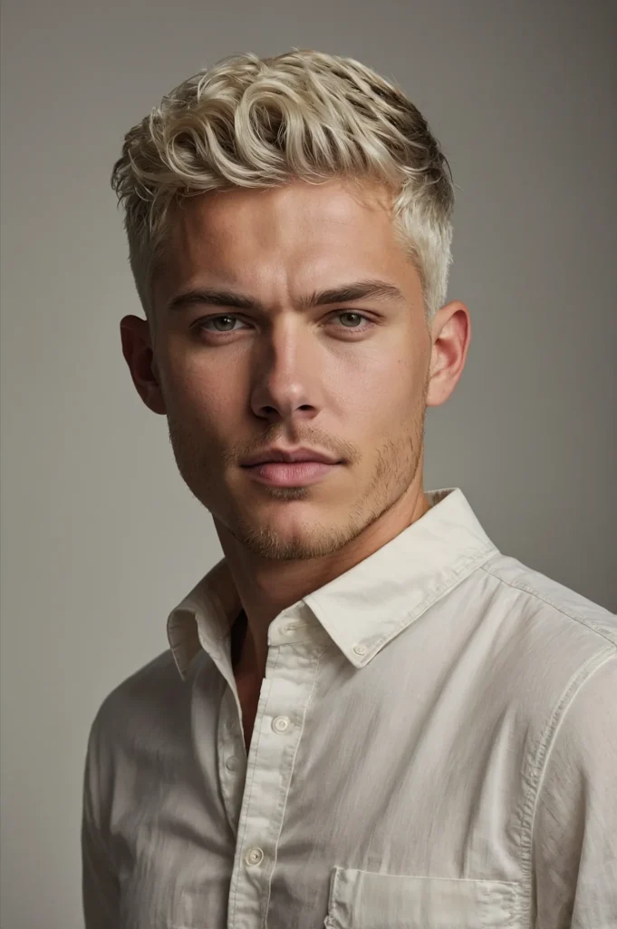 Wavy Crew CutWhite man with natural wavy hair