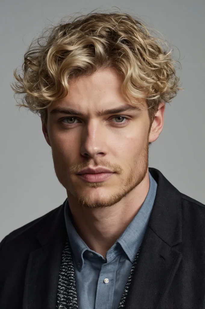 Wavy Edgar CutWhite man with natural wavy hai