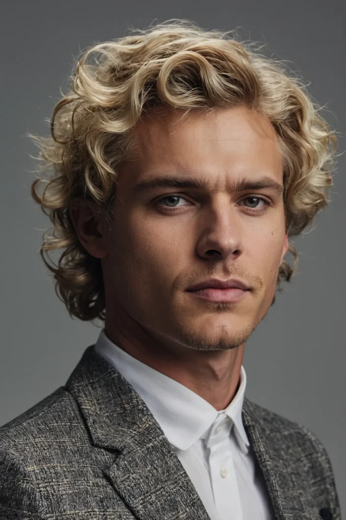 Wavy Edgar CutWhite man with natural wavy hai