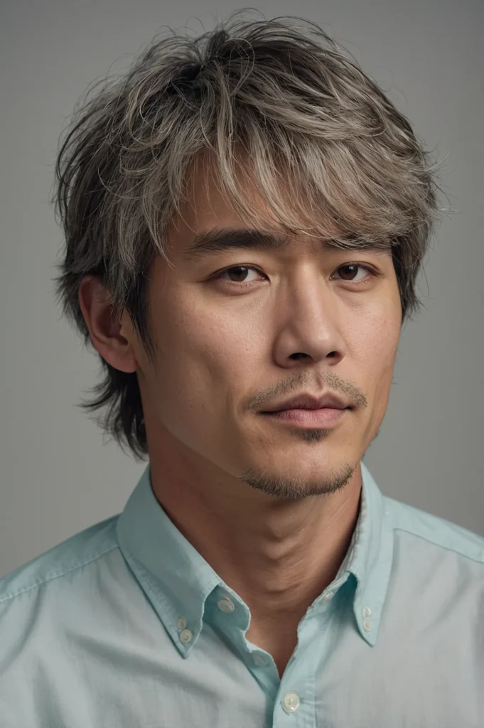 White American man with Koreaninspired wolf c