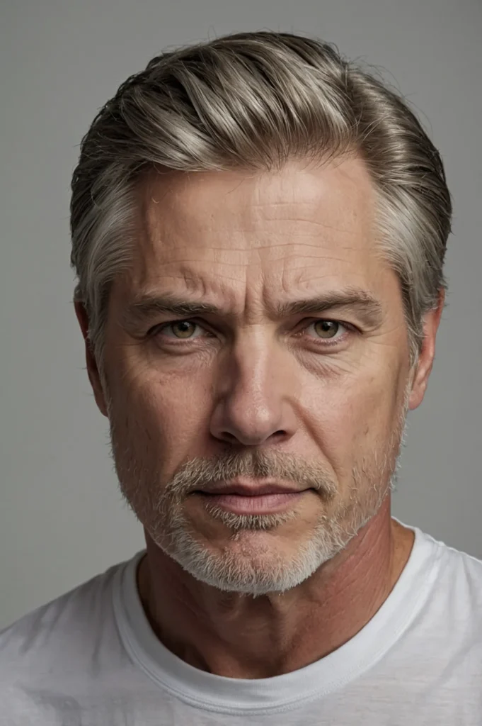 White American man with a mediumlength classi