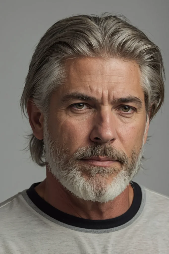 White American man with a mediumlength classi