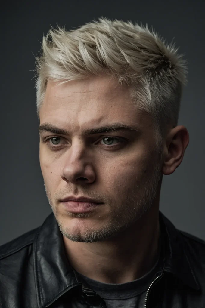 White male with disconnected wolf cut heavy