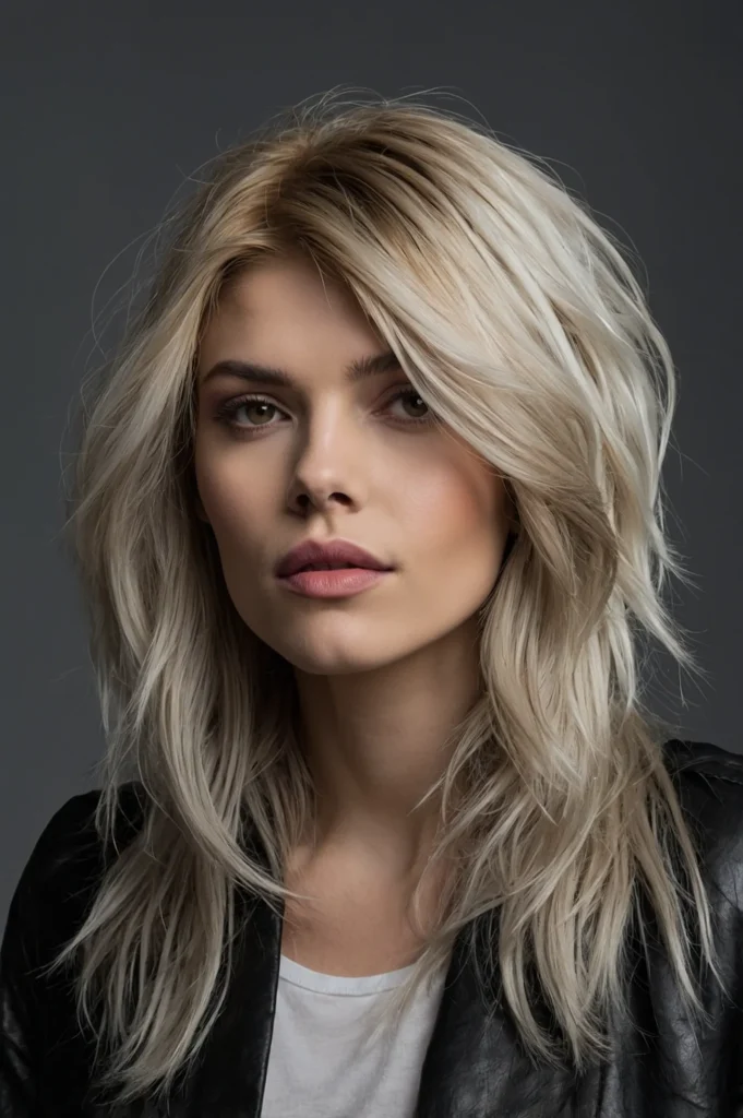 WolfShag Hybrid CutLong hair with bold chunky