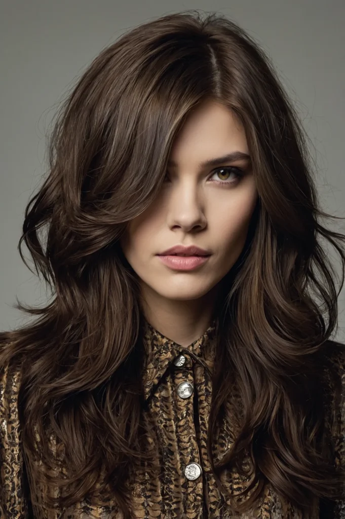 WolfShag Hybrid CutLong hair with bold chunky
