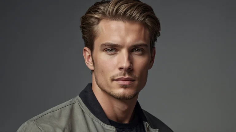 Leonardo Kino XL Portrait of a stylish white man with mediumle ()