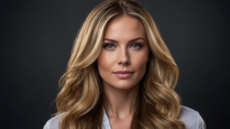 Leonardo Kino XL A confident white woman with glowing skin and ()