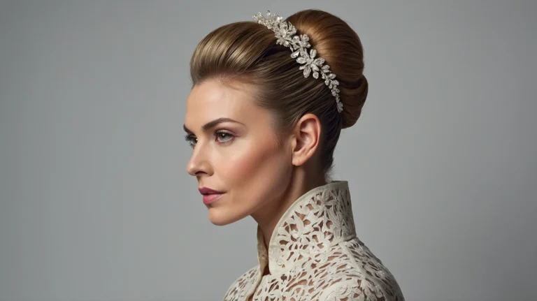 Leonardo Kino XL A white woman with elegant French twist hairs ()