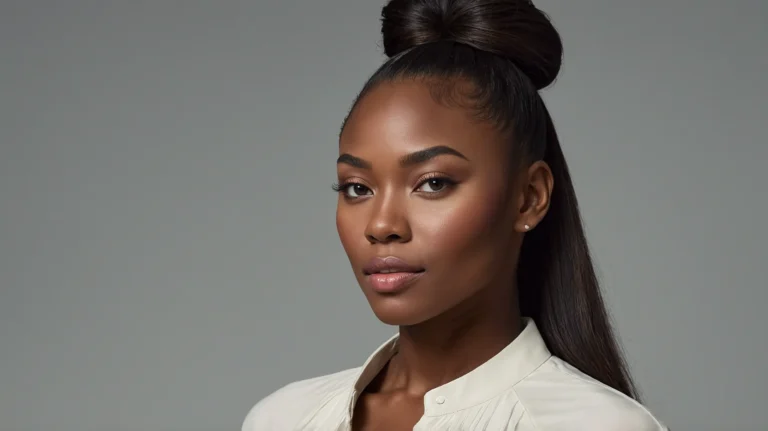 Leonardo Kino XL A beautiful Black woman with a high ponytail