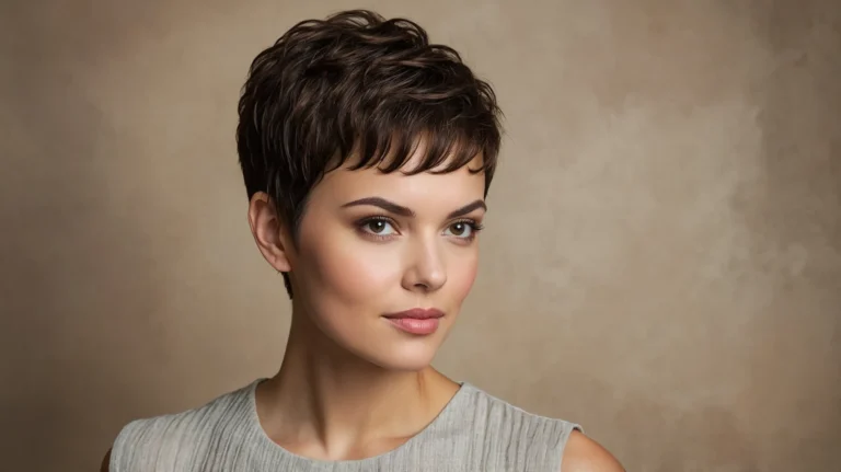 Leonardo Kino XL A confident woman with a textured pixie cut a